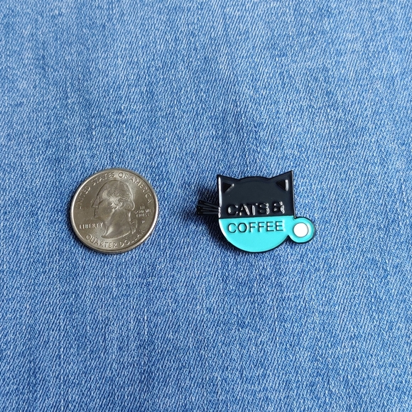 2/$20 "Cats & Coffee" Enamel Pin - Picture 2 of 3